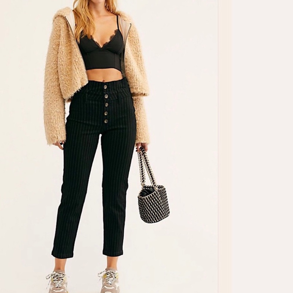 FREE PEOPLE Black Montella Skinny Pants